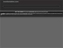Tablet Screenshot of mentionables.com